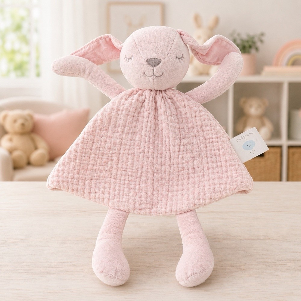 Cloud Island Pink Bunny Rabbit Security Blanket Lovey Baby Soft Plush Comfort